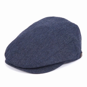 Barbour Barlow Mens Flat Cap - Navy GiftWorthy Sale