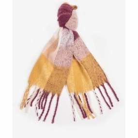 Trending Deals Today Limited Time Discount Barbour Bilton Ladies Boucle Scarf - Elderberry/Honey