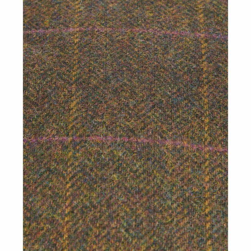 Shop Grab Now Perfect Gift Offer Barbour Cairn Mens Waterproof Tweed Flat Cap - Olive/Purple/Red