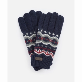 Surprise Offer Now Barbour Case Fairisle Mens Gloves - Blue Granite