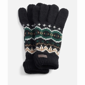 Dont Miss Out Barbour Case Fairisle Mens Gloves - Green Loch