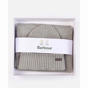Todays Steal Steal Todays Offer Barbour Crimdon Mens Beanie & Scarf Gift Set - Grey