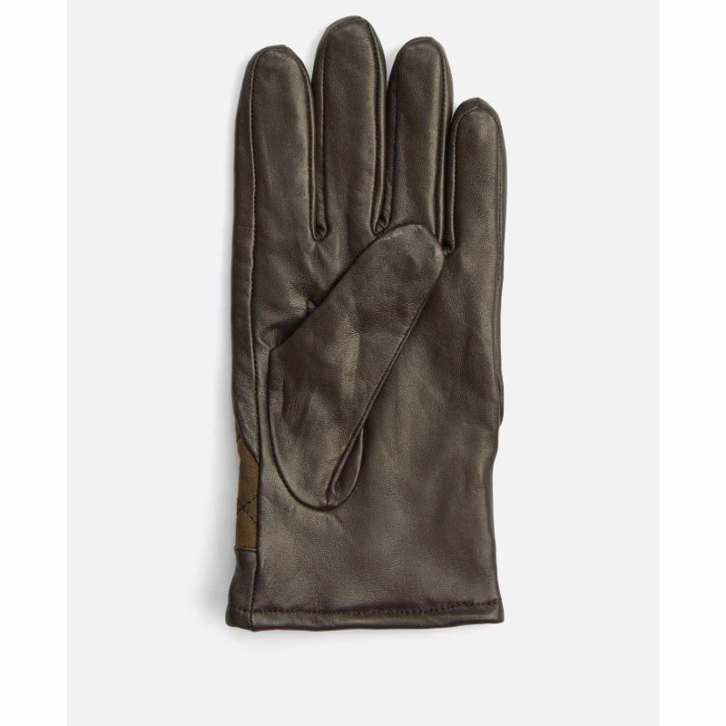 Shop Grab Offer Hot Pick Sale Barbour Dalegarth Mens Wax & Leather Gloves - Olive/Brown
