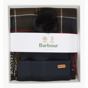Barbour Dover Beanie & Hailes Scarf Gift Set - Classic Online Deal Frenzy Today Only Savings