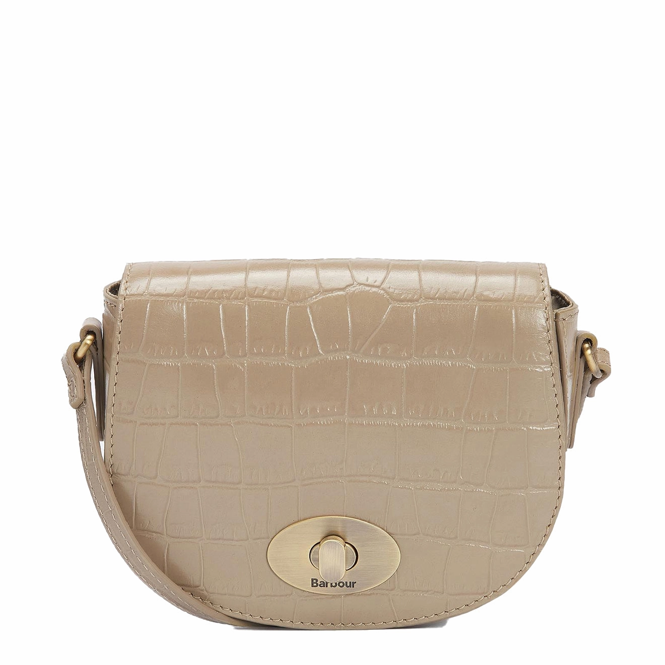 Barbour Eilein Leather Saddle Bag Honey Clearance Sale Now