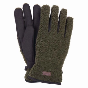 Big Savings Today Barbour Eskdale Fleece Mens Gloves - Olive