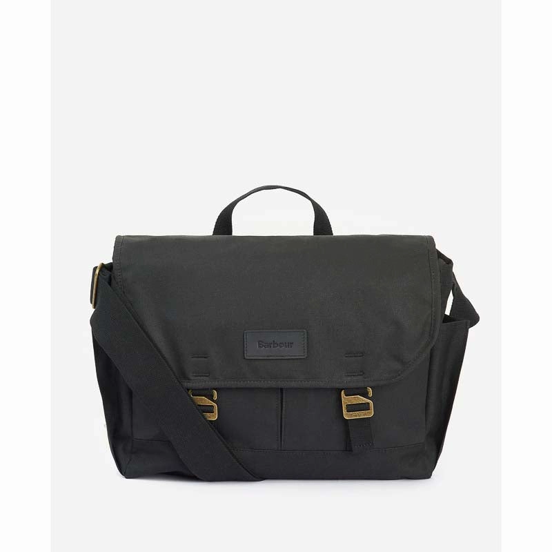 Barbour Essential Wax Messenger Bag - Black Todays Steal