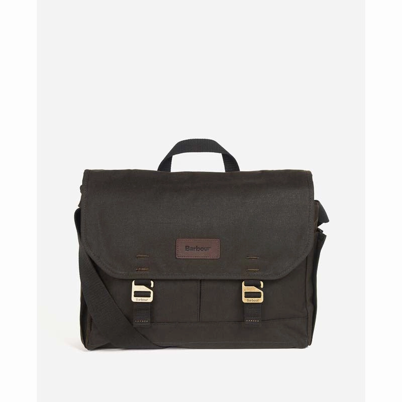 Barbour Essential Wax Messenger Bag - Olive Instant Savings Deal Trending Deals Today