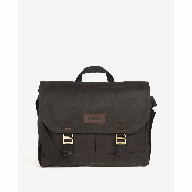 Barbour Essential Wax Messenger Bag - Olive Instant Savings Deal Trending Deals Today