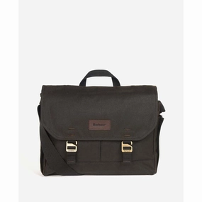 Barbour Essential Wax Messenger Bag - Olive Instant Savings Deal Trending Deals Today