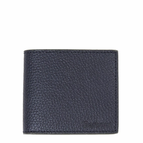 Big Savings Alert Barbour Grain Leather Billfold Wallet Black