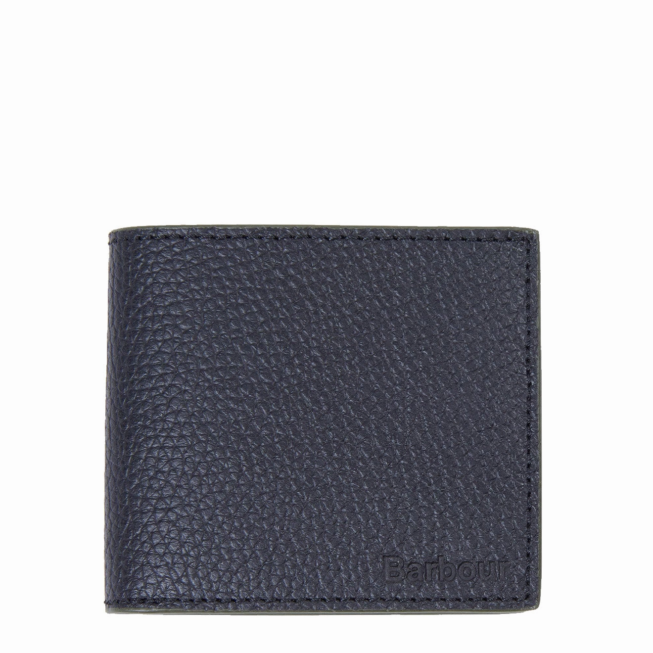 Big Savings Alert Barbour Grain Leather Billfold Wallet Black
