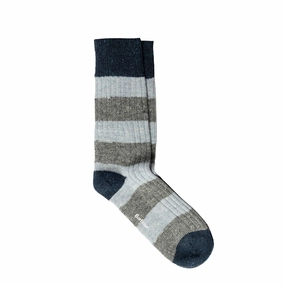 Barbour Houghton Stripe Sock Blue/Grey Hot Savings Alert