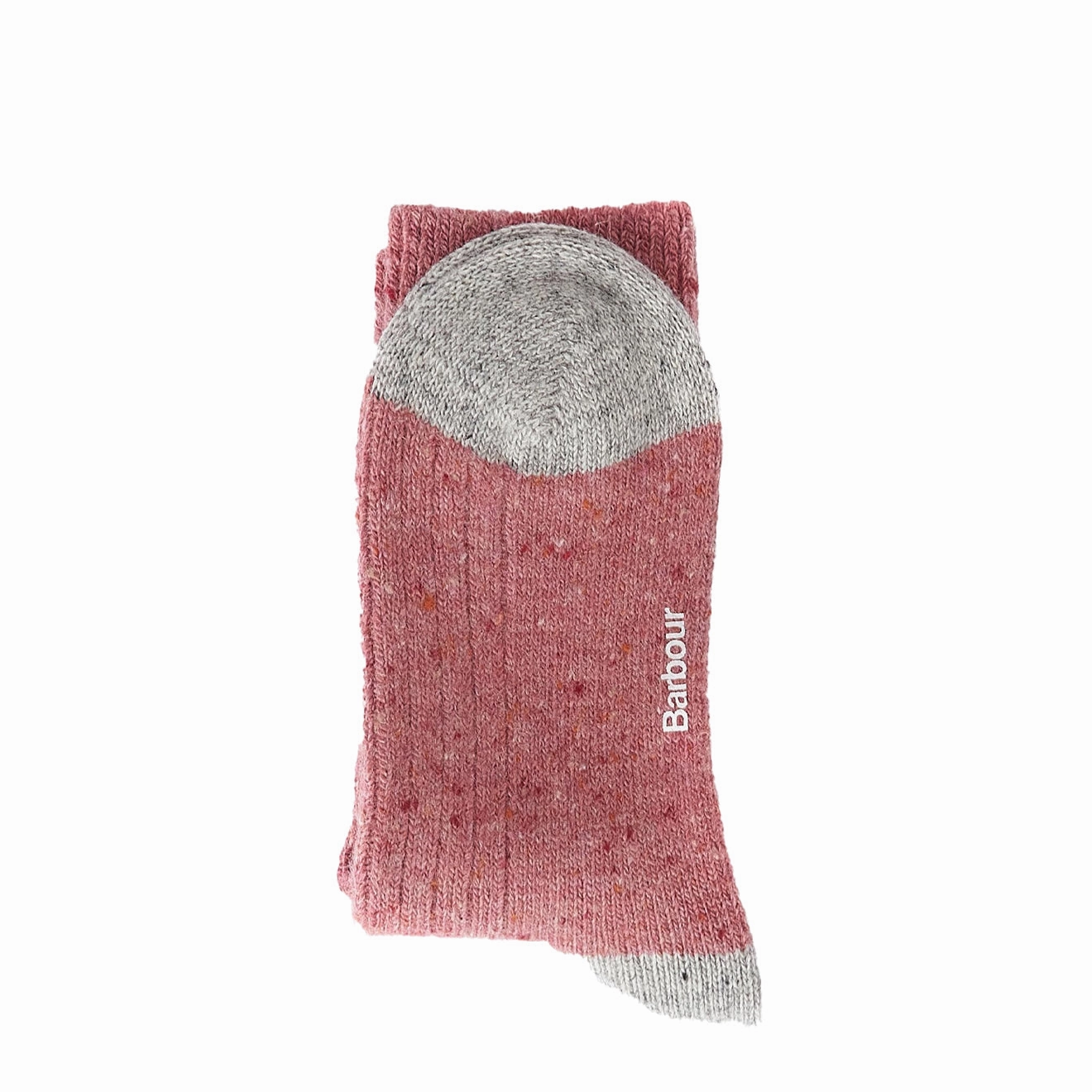 Last Chance Steal Barbour Ladies Houghton Socks Pink / Light Grey