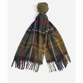 Barbour Ladies Tartan Boucle Scarf - Classic Tartan Dont Miss Todays Deal GiftWorthy Sale