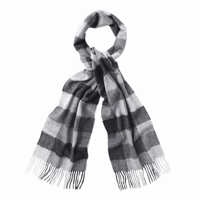 Dont Miss This Steal Gift Ideas Galore Barbour Large Tattersall Scarf Charcoal