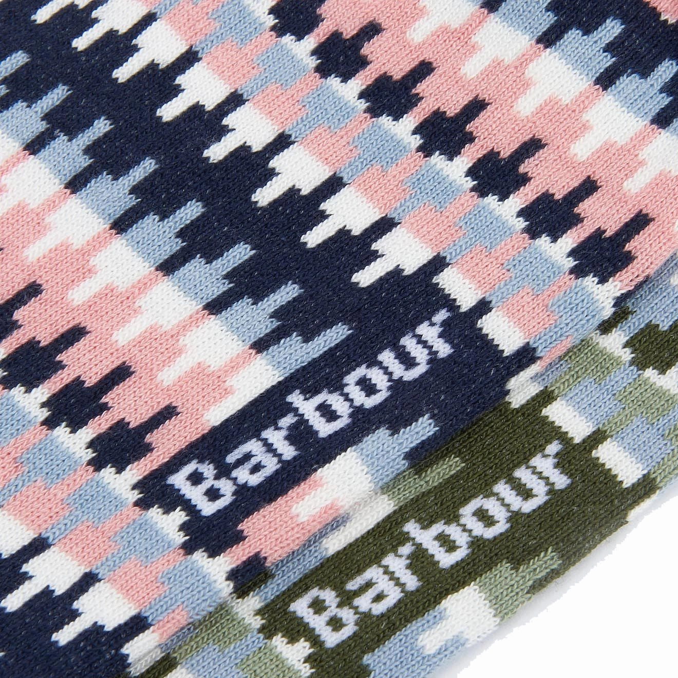 Trendy Picks Today Big Hot Sale Barbour Louise Fair Isle Sock 2 Pack Set Pink/Loden