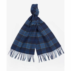 Today Only Special Barbour Tartan Lambswool Scarf - Midnight