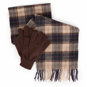 Gift Sale Event Online Exclusive Offer Barbour Tartan Scarf / Gloves Gift Set Autumn Dress