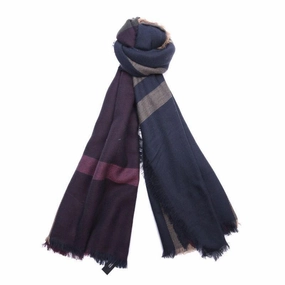 Hot Offer Inside Save Big Today Barbour Tartan Wool Scarf - Damson
