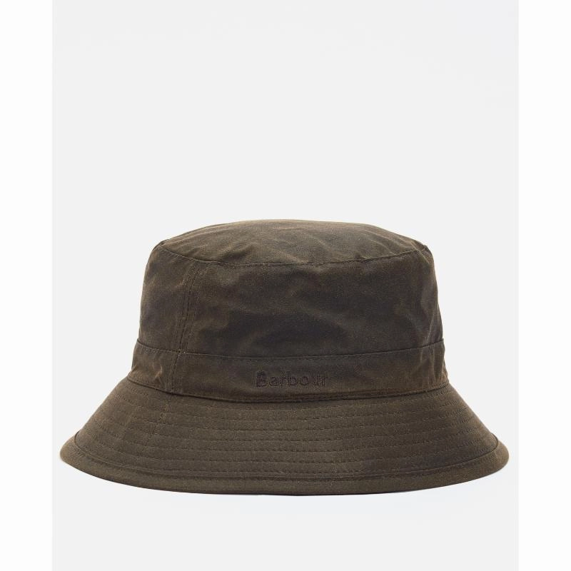 Barbour Wax Bucket Hat - Olive Grab It Before Gone Best Price Online