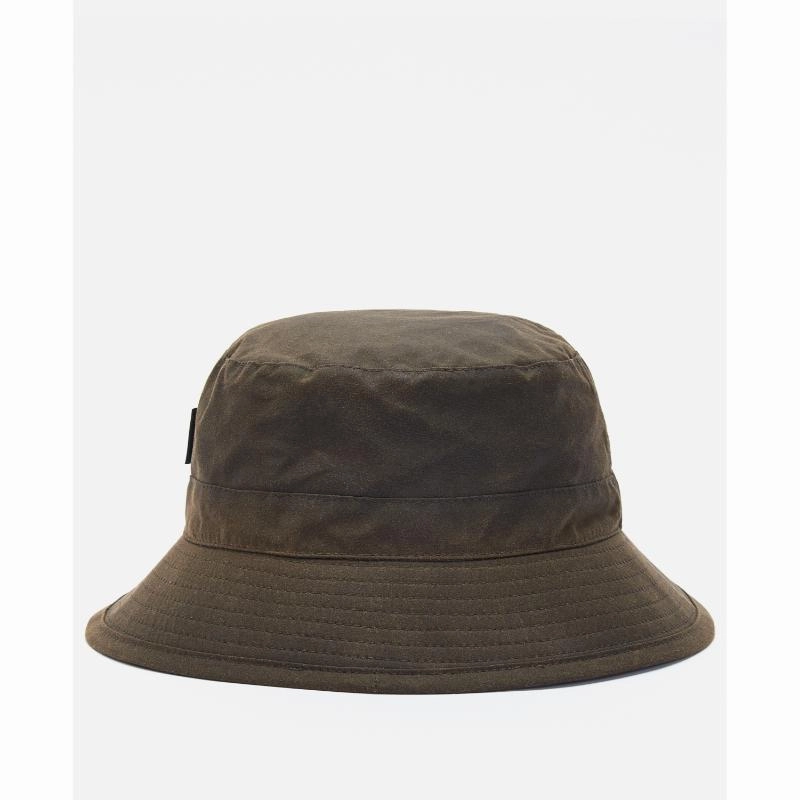 Barbour Wax Bucket Hat - Olive Hot Discount Deal