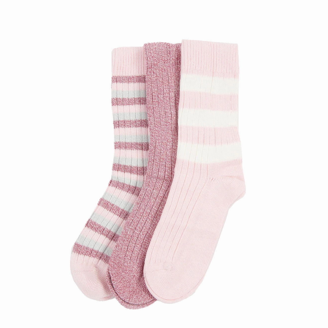 Grab Your Savings Trending Offer Today Barbour Womens Stripe Sock Gift Set Dewberry Pink Stripe