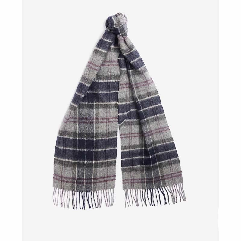 Barbour Wool Cashmere Tartan Scarf - Black Slate Tartan Best Price Today