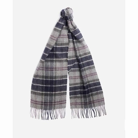 Barbour Wool Cashmere Tartan Scarf - Black Slate Tartan Best Price Today