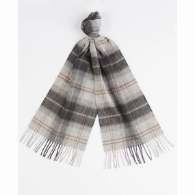 Barbour Wool Cashmere Tartan Scarf - Greystone Dont Miss Out