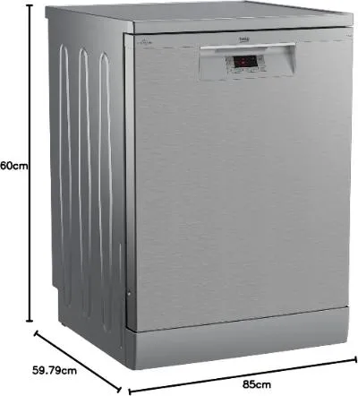 Beko Free Stand Dishwasher A  , 6Programs,15Set,2Racks,3Sprays, Silver