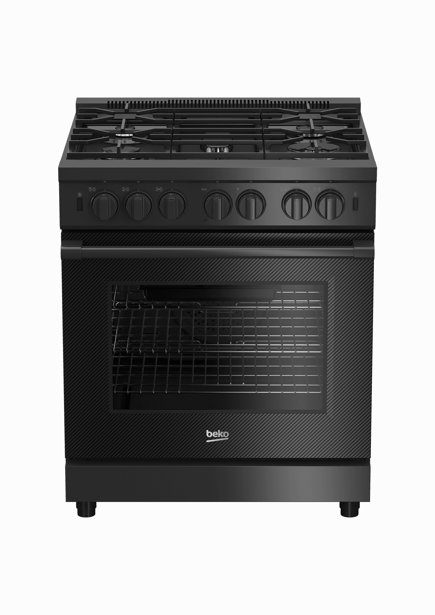 Beko PRGR34550CF 30" Carbon Fiber Pro-Style Gas Range