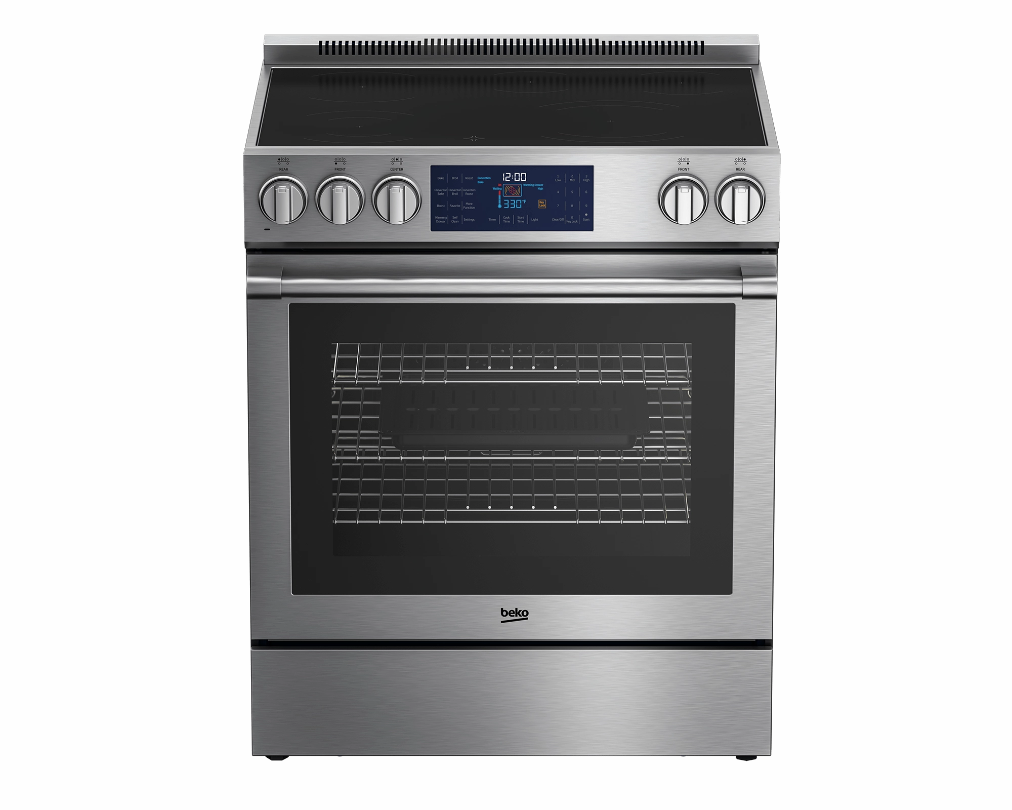 Beko SLER30532SS 30" Stainless Steel Slide-In Electric Range