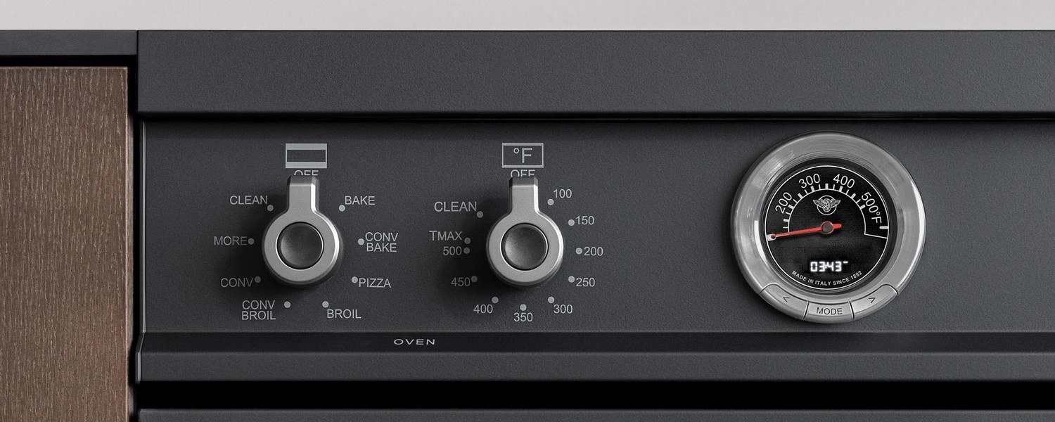 Bertazzoni PRO365ICFEPART 36 Inch Induction Range, 5 Heating Zones And Cast Iron Griddle, Electric Self-Clean Oven Arancio