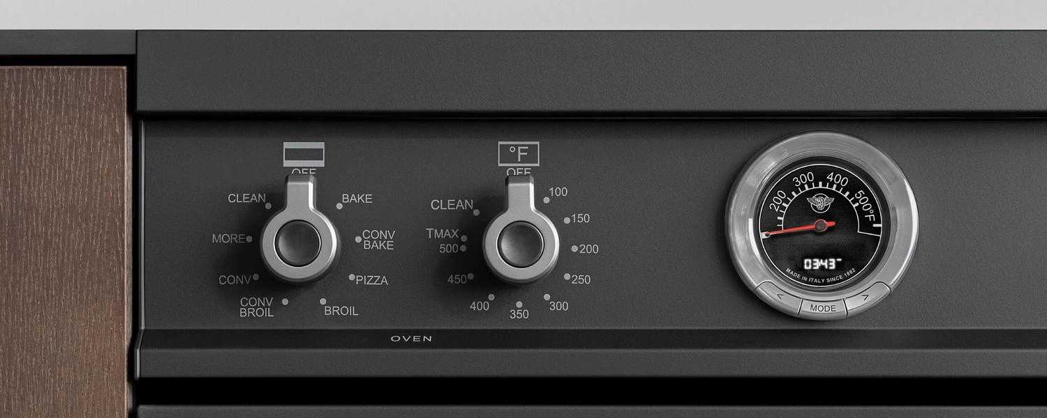 Bertazzoni PRO365ICFEPCAT 36 Inch Induction Range, 5 Heating Zones And Cast Iron Griddle, Electric Self-Clean Oven Carbonio