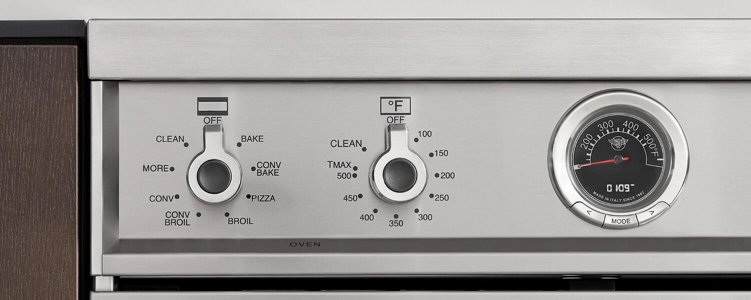 Bertazzoni PRO486BTFEPXT 48 Inch Dual Fuel Range, 6 Brass Burners And Griddle, Electric Self-Clean Oven Stainless Steel