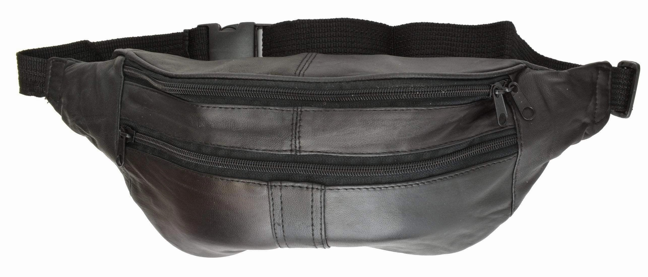 Today Only Discount Alert Today Only Savings Travel Genuine Leather Waist Fanny Pack Hip Pouch With Zippered Compartments