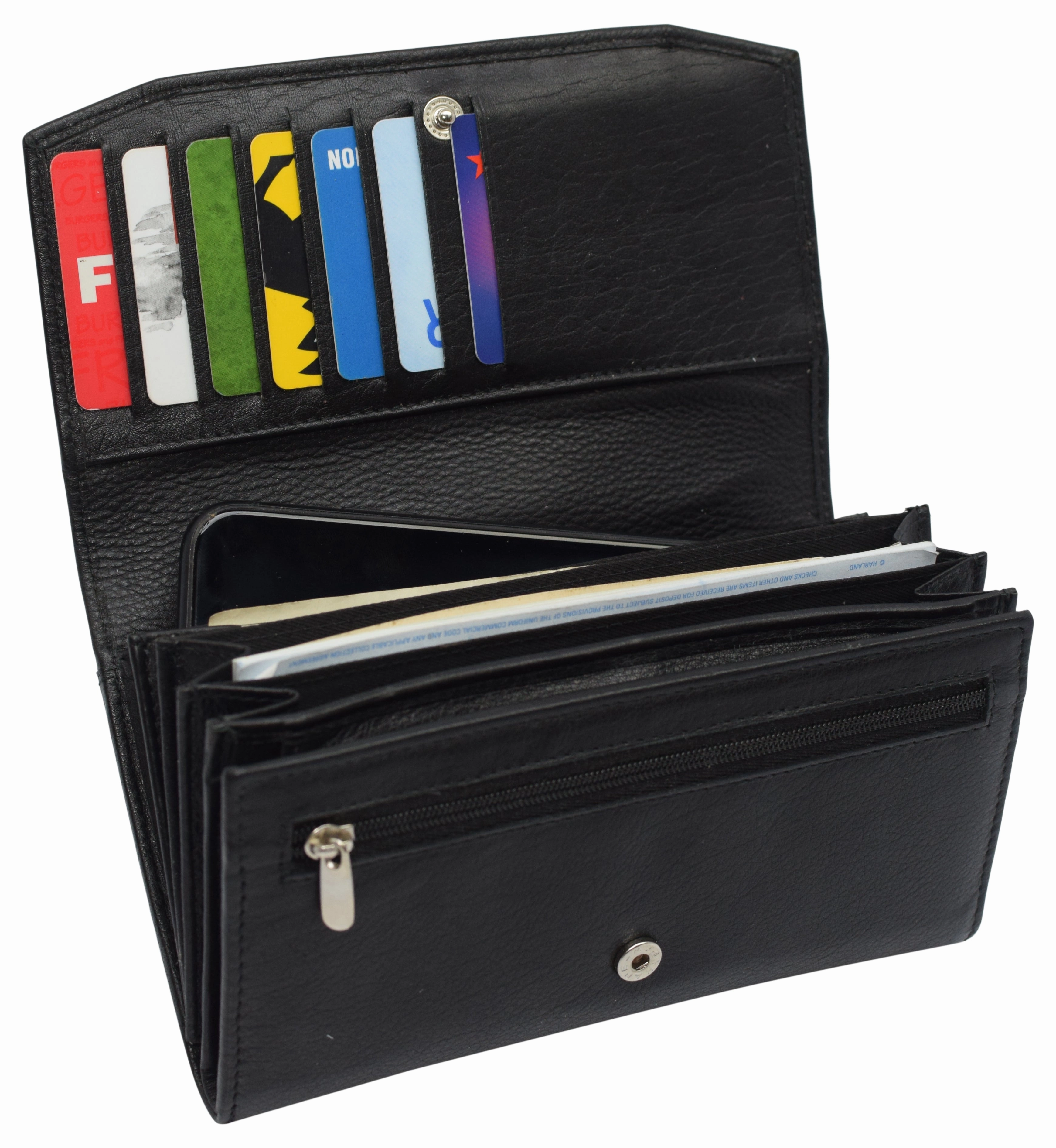 Womens Genuine Leather Wallets Rfid Blocking Accordion Trifold Card Holder Ladies Phone Clutch Big Clearance Event