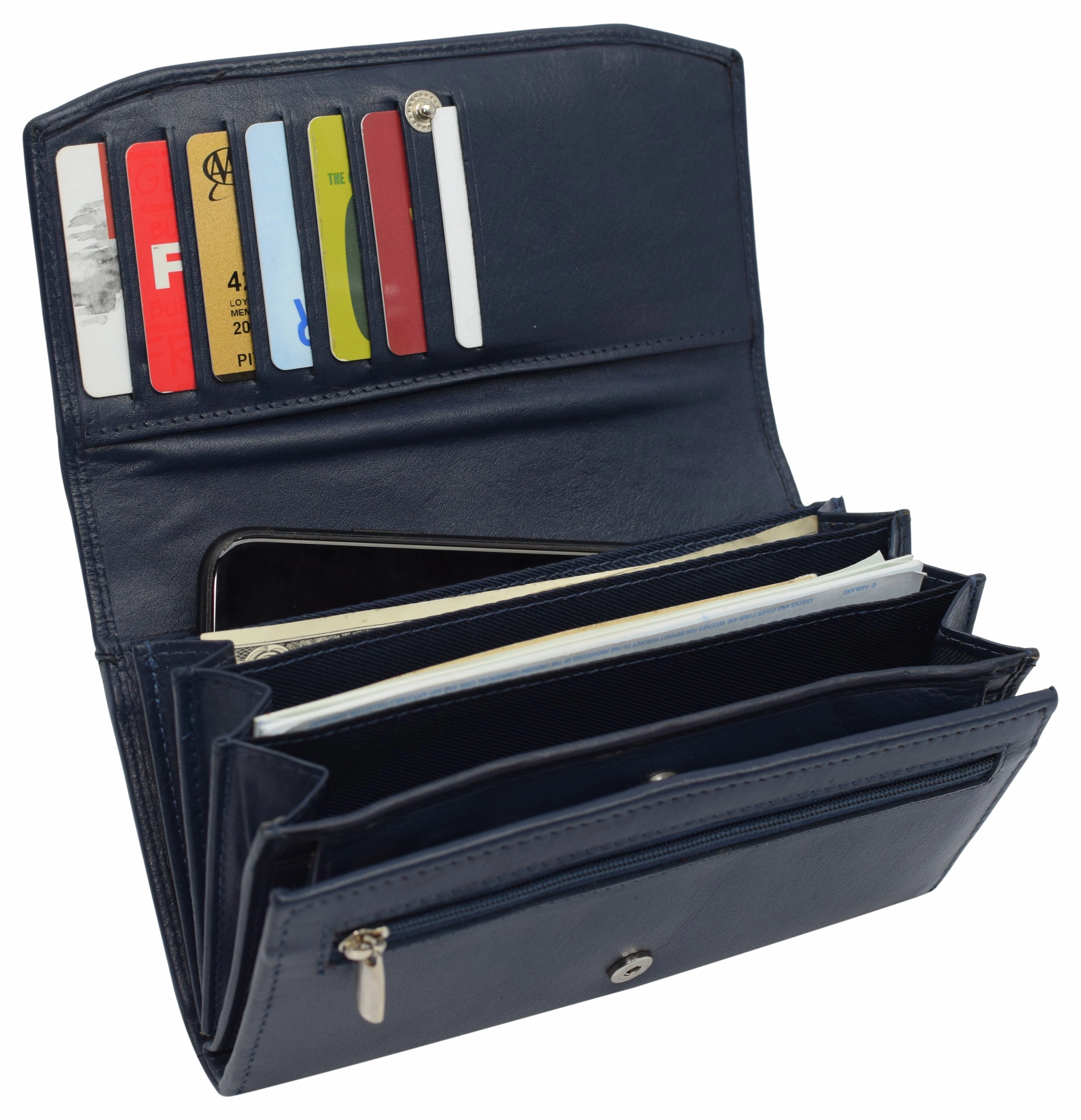 Womens Genuine Leather Wallets Rfid Blocking Accordion Trifold Card Holder Ladies Phone Clutch Todays Mega Savings Hot Picks Today