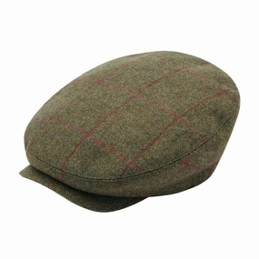 Alan Paine Combrook Mens Waterproof Balmoral Tweed Flat Cap - Sage Hot Pick Online
