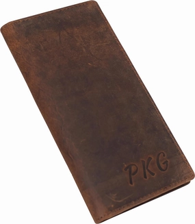Cazoro Personalized Name Initials Wallets Vintage Leather Rfid Bifold Checkbook Cover Holder Womens Mens Today Only Hot Pick