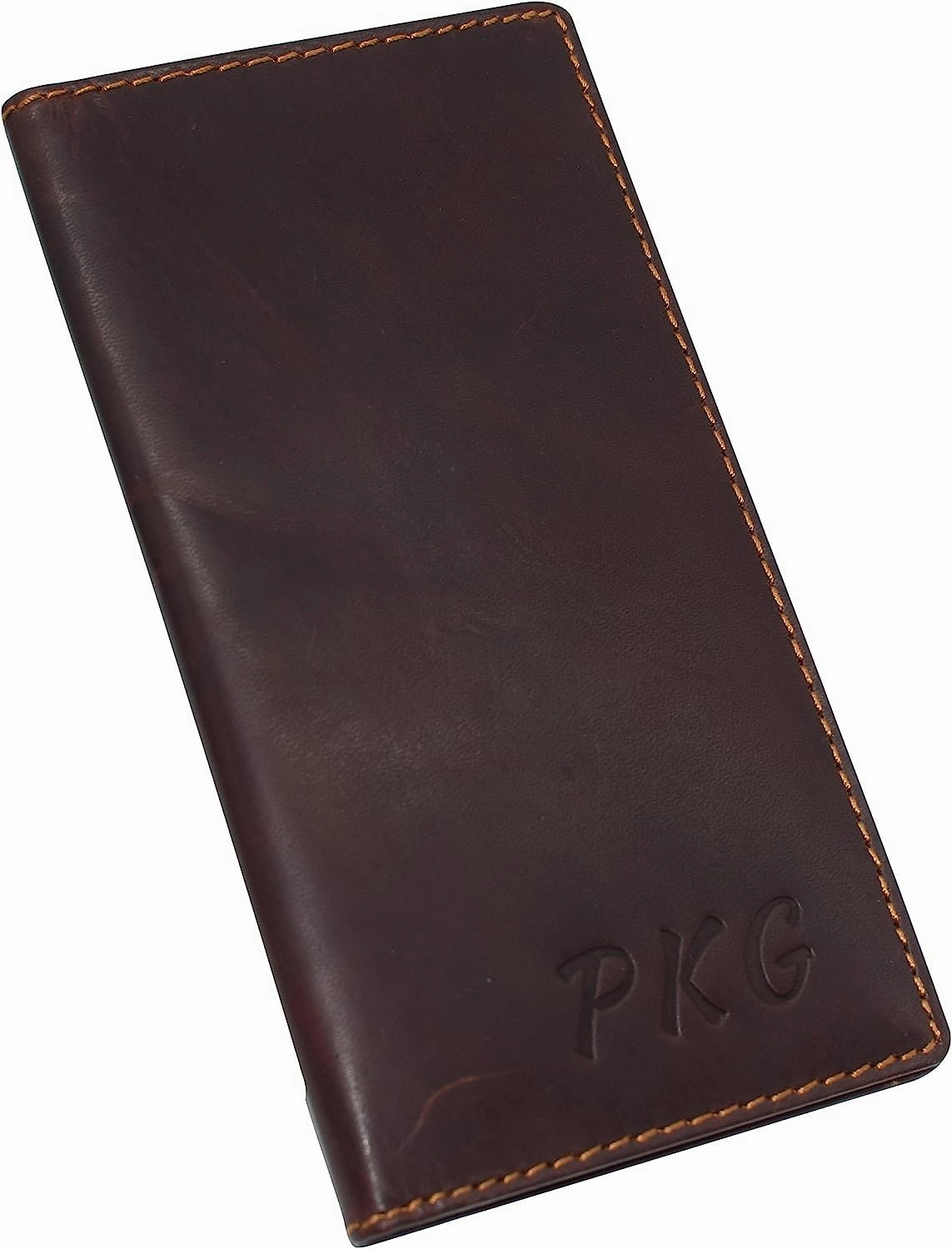 Cazoro Personalized Name Initials Wallets Vintage Leather Rfid Bifold Checkbook Cover Holder Womens Mens Limited Stock Deals