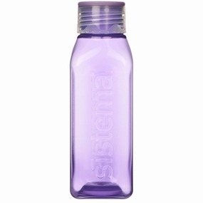 Sistema Square Water Bottle 475 Ml Misty Purple Trending Now Discount Mega Discount Today