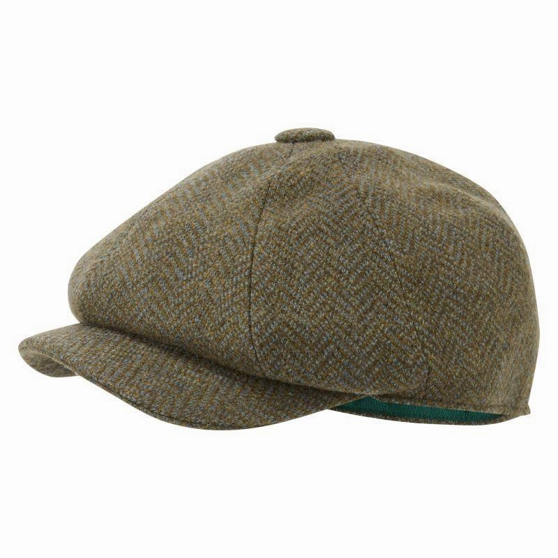 Hot Savings Alert Schoffel Newsboy Mens Cap - Loden Green Herringbone Wide Tweed
