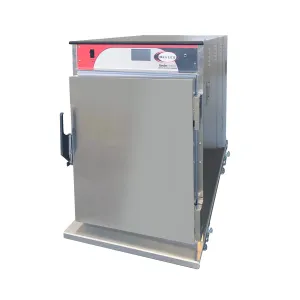 BevLes - HRHS44W54, BevLes Tender Touch 1/2 Size Roast & Hold Smoker, Universal Width, 240V, in Silver