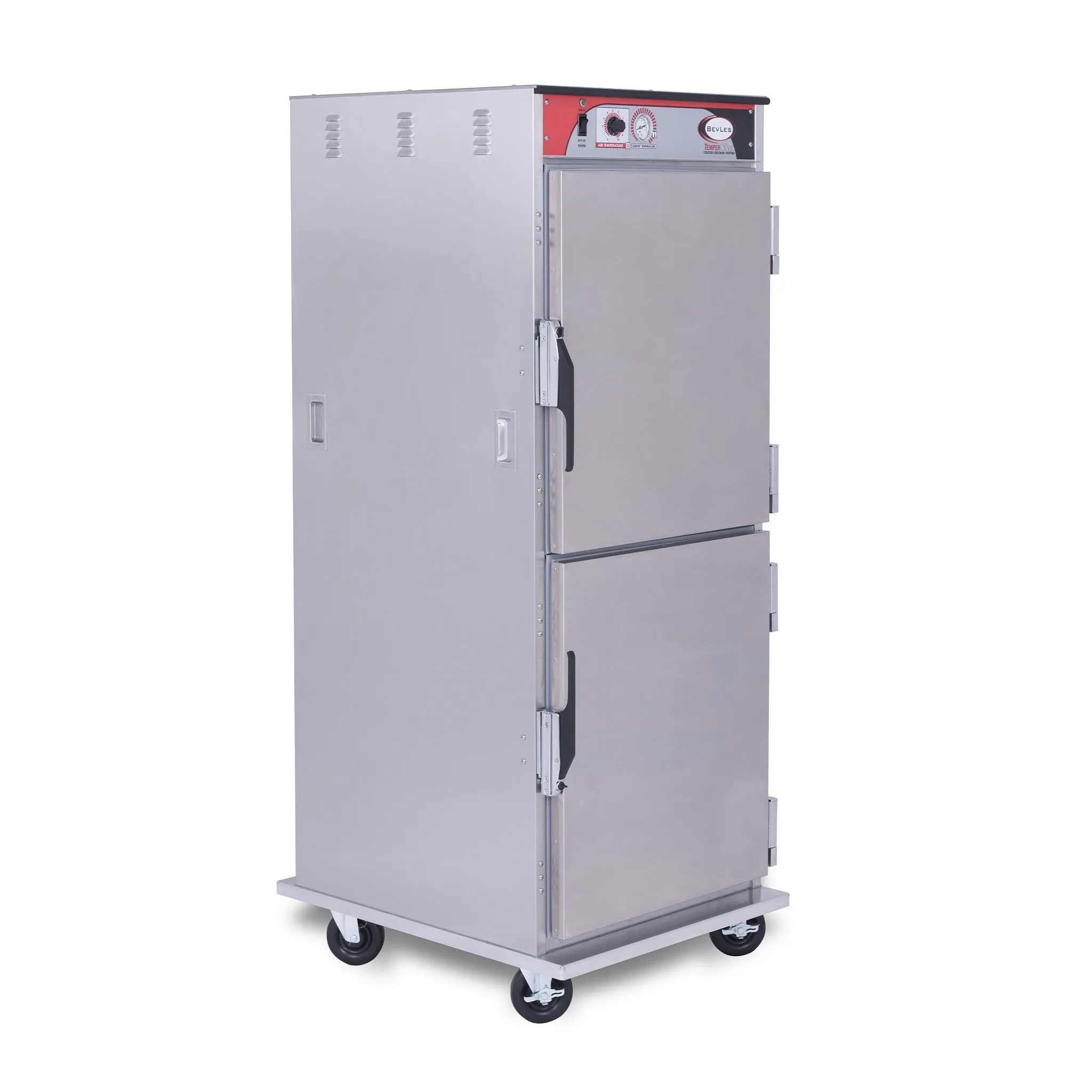 BevLes - HTSS74W121, BevLes Temper Select Full Size Heated Holding Cabinet, Universal Width, 115V, in Silver