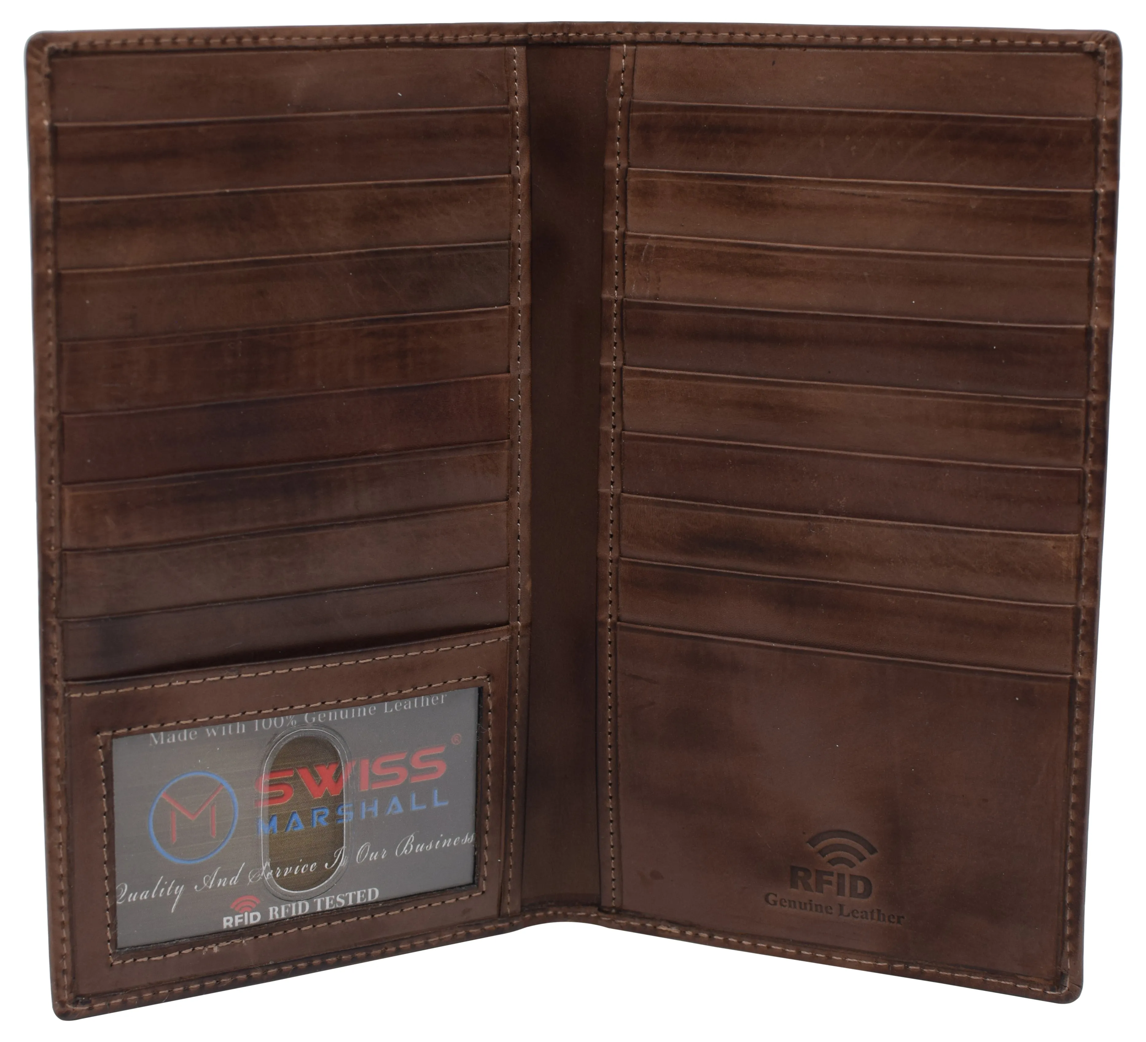 Bifold Rfid Blocking Premium Leather Credit Card Id Holder Long Wallet Mega Hot Offer Flash Deal Alert