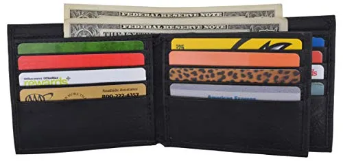 Bifold Wallet For Men - Rfid Blocking Genuine Leather Extra Capacity Wallet Gift Box Hot Offer Event Save Today Only
