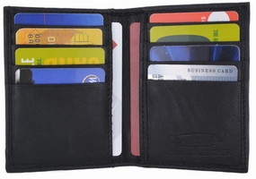 Bifold Lamb Leather Credit Card Holder Wallet With Outside Id Window & Zippered Pocket 76 Clearance Event Today Grab It Before Gone