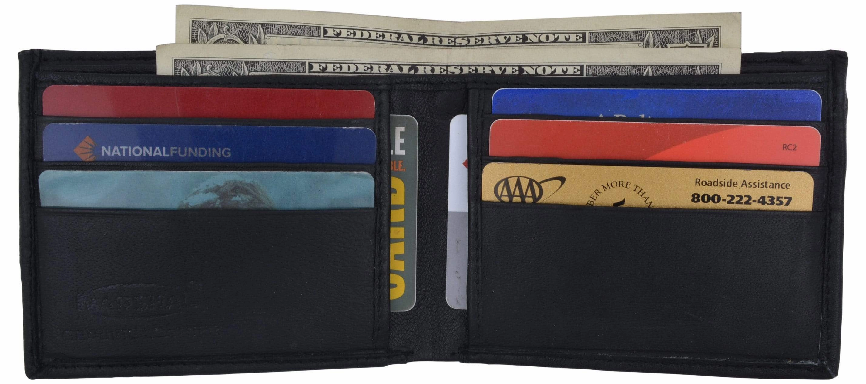 Bifold Lambskin Leather Outside Id Window Mens Wallet 1358 EndofWeek Deals Trending Hot Deal
